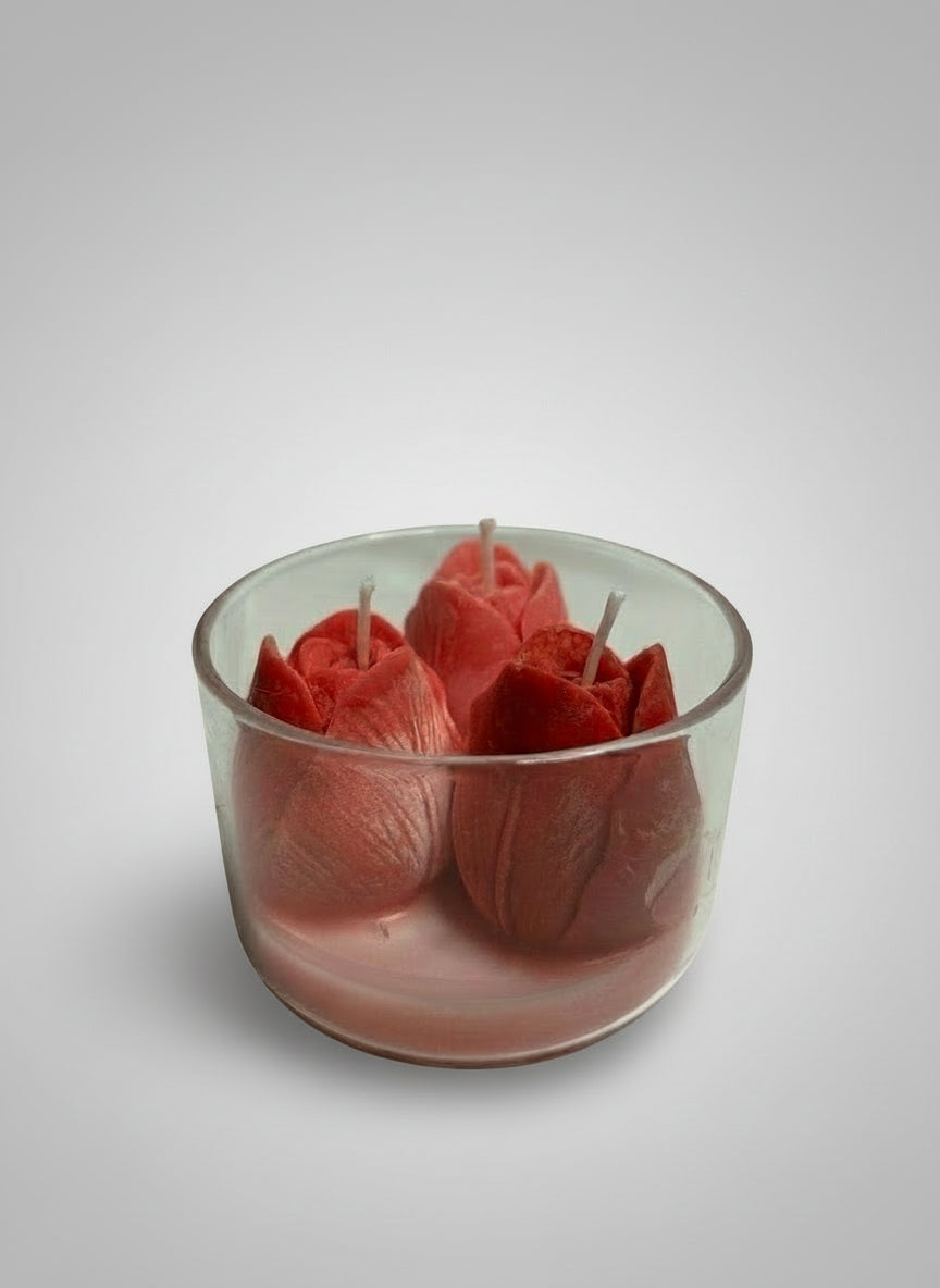 Pink Tulips Candle