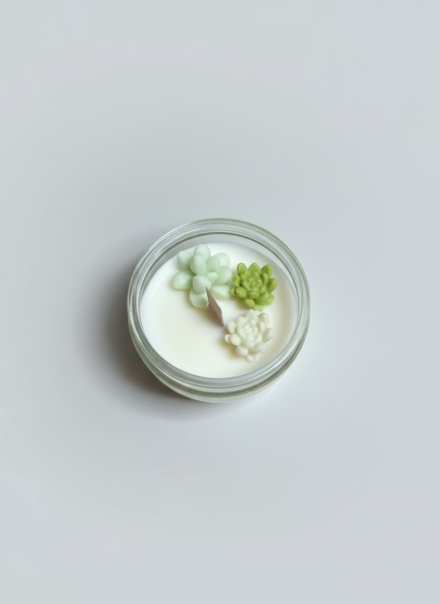 Succulents Candle