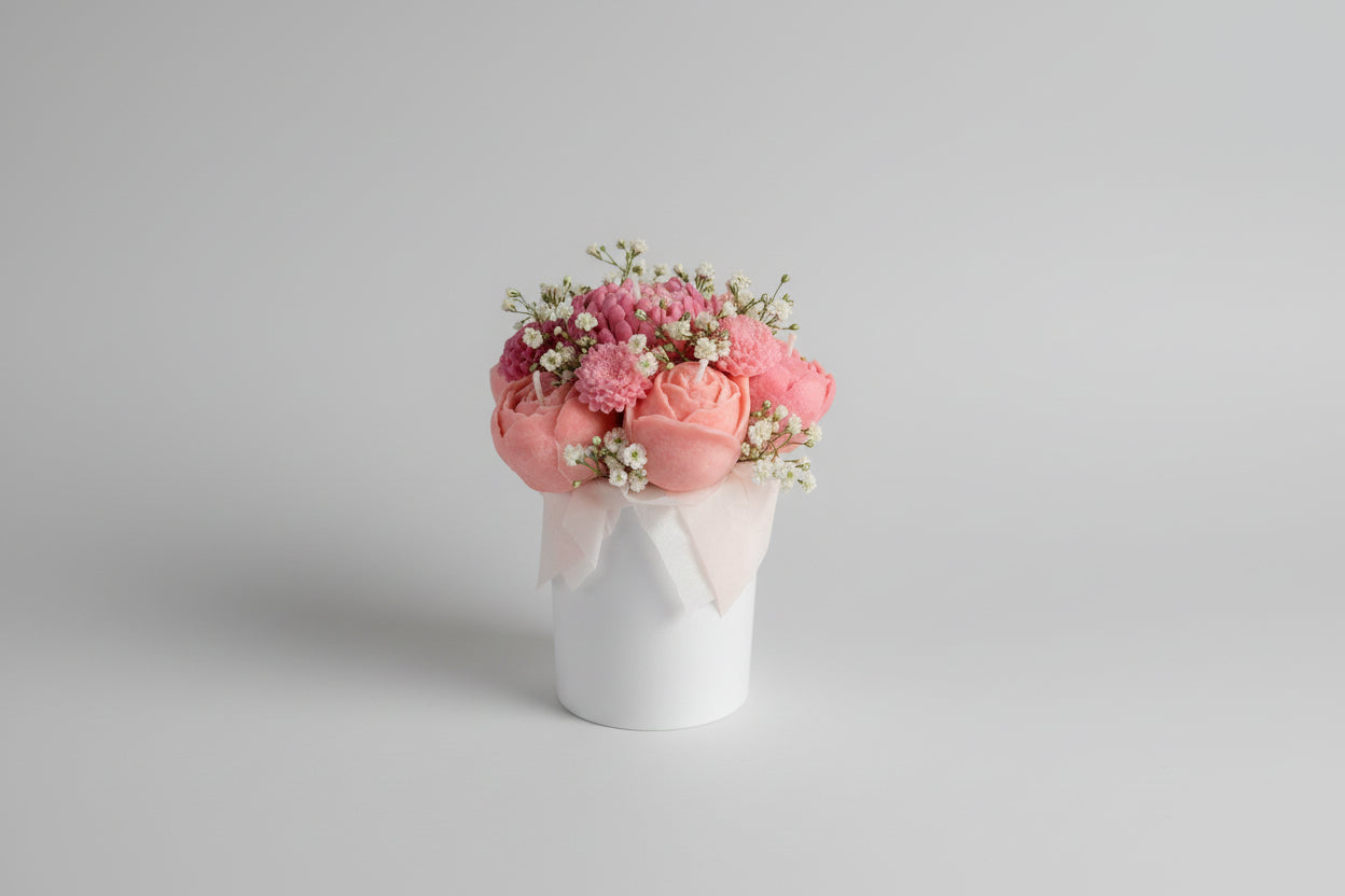 Candle Bouquet Of Flowers
