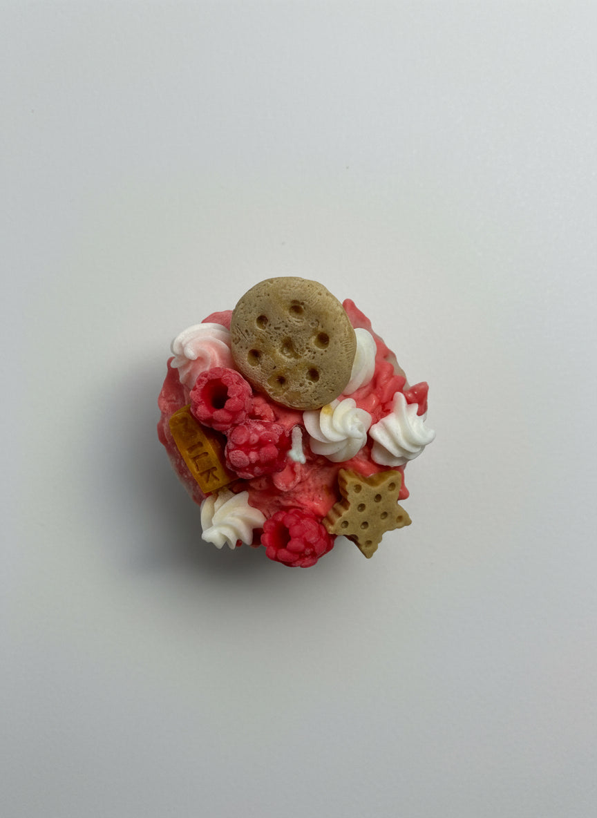 Raspberry Cupcake Candle