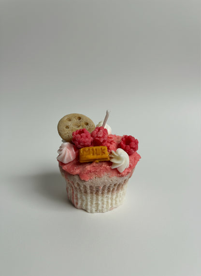 Raspberry Cupcake Candle